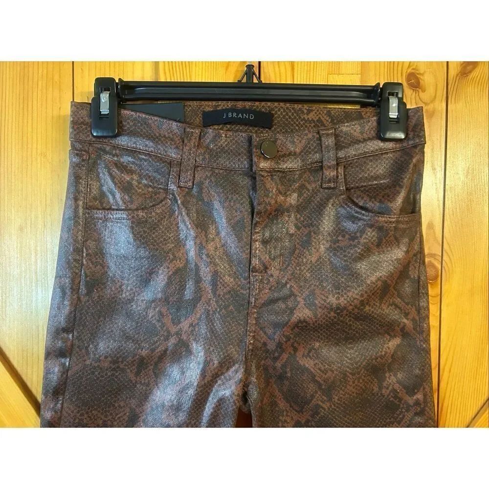 J Brand Women’s Alana High Rise Dark Eclair Coated Boa Jeans NWT Size 25 (5727) - Picture 2 of 8